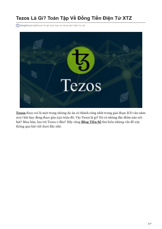 tezos l g to n t p v ng ti n i n t xtz