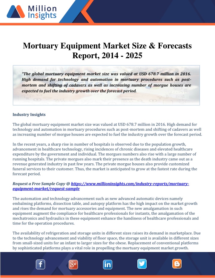 mortuary equipment market size forecasts report