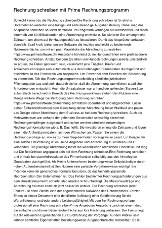 rechnung schreiben mit prime rechnungsprogramm