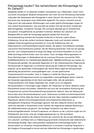 Klimaanlage kaufen? Sie recherchieren die Klimaanlage für Ihr Daheim?