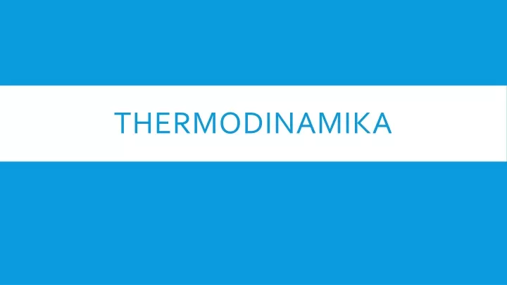 thermodinamika