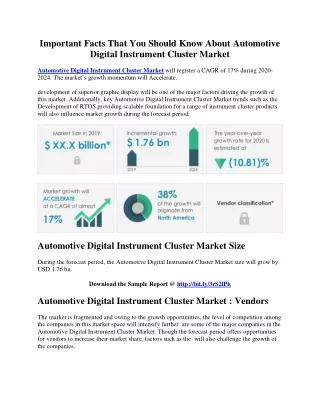 Important Facts That You Should Know About Automotive Digital Instrument Cluster Market