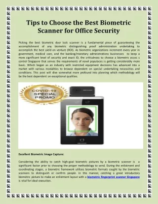 tips to choose the best biometric scanner for office security