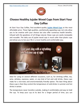 Jujube Wood Cups from Start Your Day Coffee
