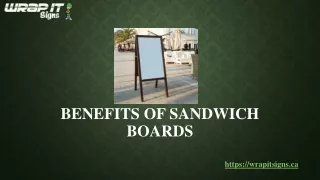 Benefits of Sandwich Boards