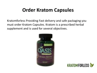 Order Kratom Capsules