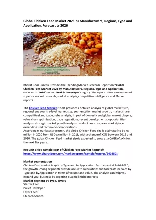 global chicken feed market 2021 by manufacturers