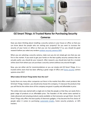 oz smart things a trusted name for purchasing