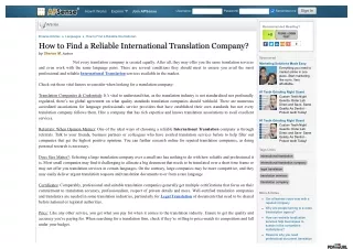 How to Find a Reliable International Translation Company