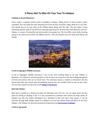 5 Places Not To Miss On Your Tour To Udaipur