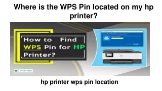 Where is the WPS Pin located on my hp printer?