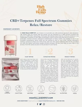 CBD Terpenes Full Spectrum Gummies Relax Restore