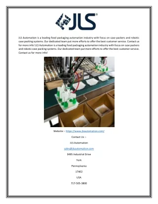 jls automation is a leading food packaging