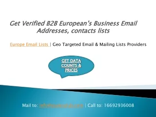 get verified b2b european s business email addresses contacts lists