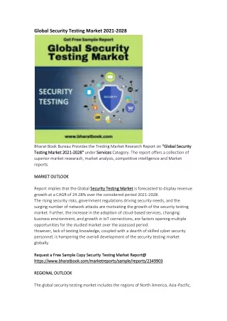global security testing market 2021 2028