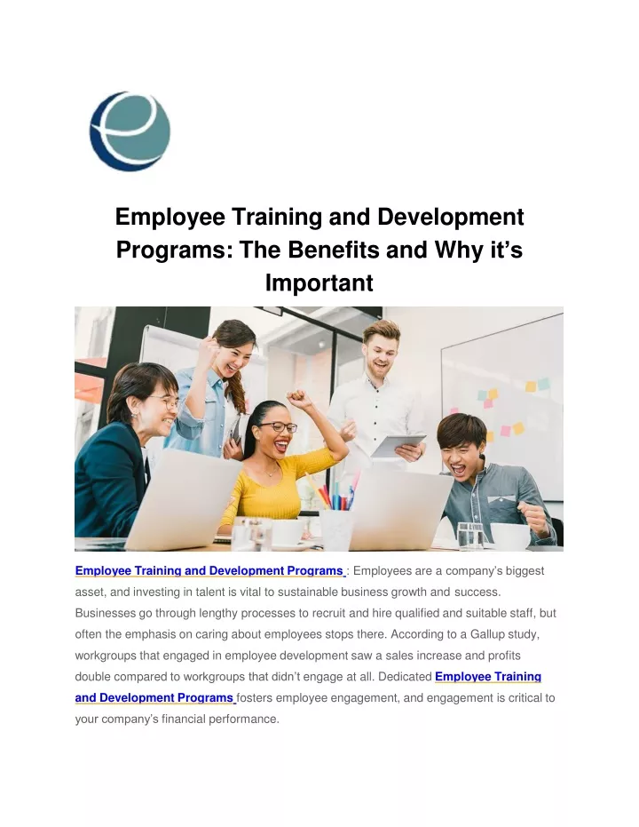 employee training and development programs the benefits and why it s important