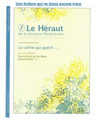 une br lure qui ne laisse aucune trace