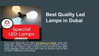 best quality led lamps in dubai