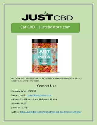cat cbd justcbdstore com