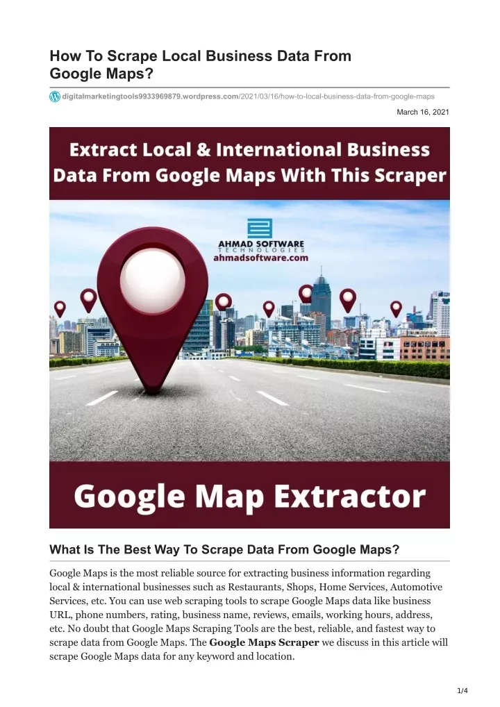 how to scrape local business data from google maps