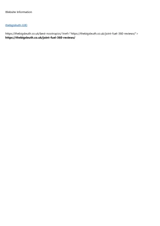 website information