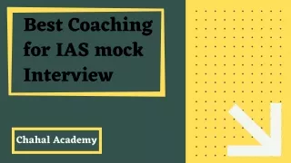 IAS Mock Interview Program