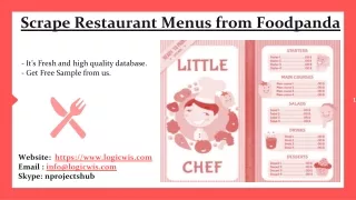 scrape restaurant menus from foodpanda