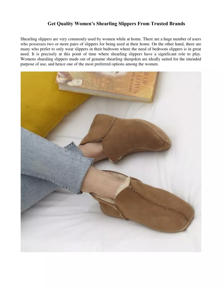 get quality women s shearling slippers from