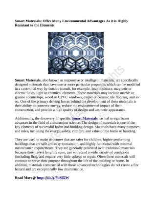 smart materials offer many environmental