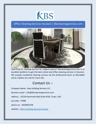 office cleaning services houston
