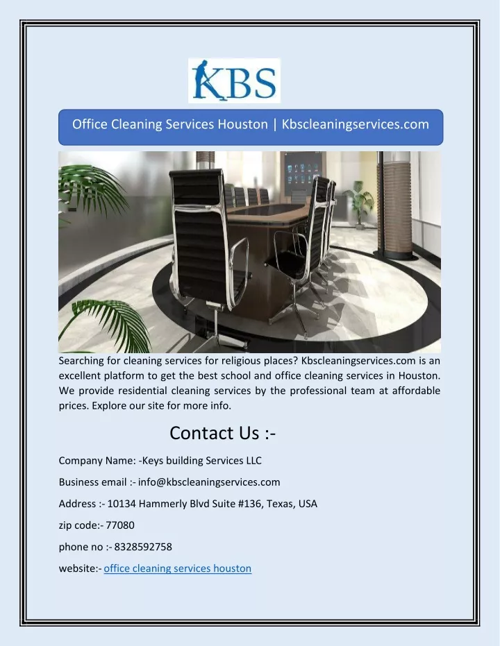 office cleaning services houston