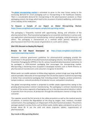the global microprinting market is estimated