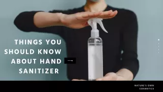 things you should know about hand sanitizer
