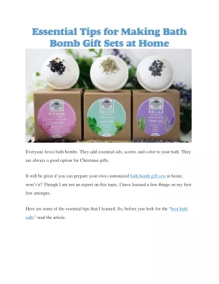 Bath bomb gift sets