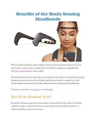 Brain sensing headband