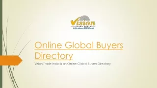 online global buyers directory