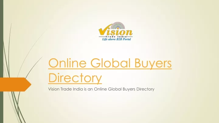 online global buyers directory