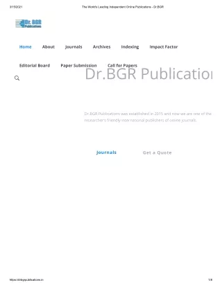 The World's Leading Independent Online Publications - Dr.BGR