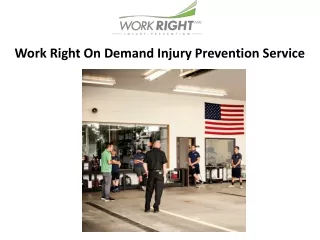 Work Right University Injury Prevention