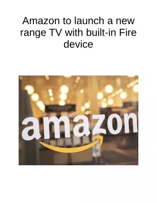 amazon to launch a new range tv with built