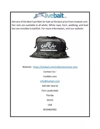 get one of the best cast nets for sale