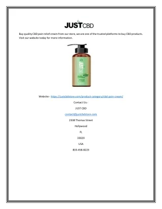 buy quality cbd pain relief cream from our store