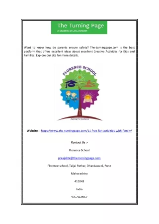 Creative Activities for Kids and Families | The-turningpage.com