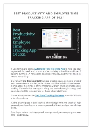 Time Tracking Software