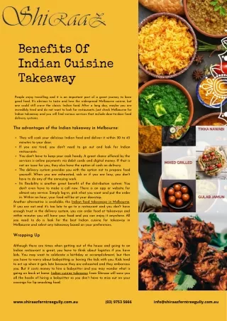 Benefits Of Indian Cuisine Takeaway