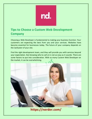 tips to choose a custom web development company