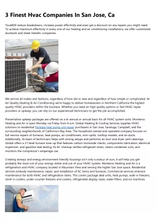 What I Wish I Knew a Year Ago About HVAC Service San Jose CA