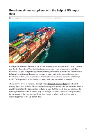 reach maximum suppliers with the help