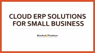 cloud erp solutions for small business