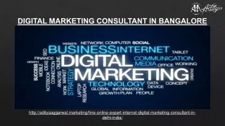 Who is one of the digital marketing consultant in Bangalore